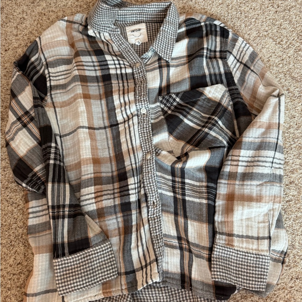 Plaid Aerie Button-Up Shirt
